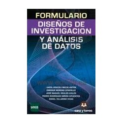 FORMULARIO DISEÑOS DE INVESTIGACIÓN Y ANÁLISIS DE DATOS