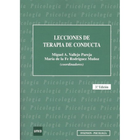 LECCIONES DE TERAPIA DE CONDUCTA (nueva edición curso 2023-24)