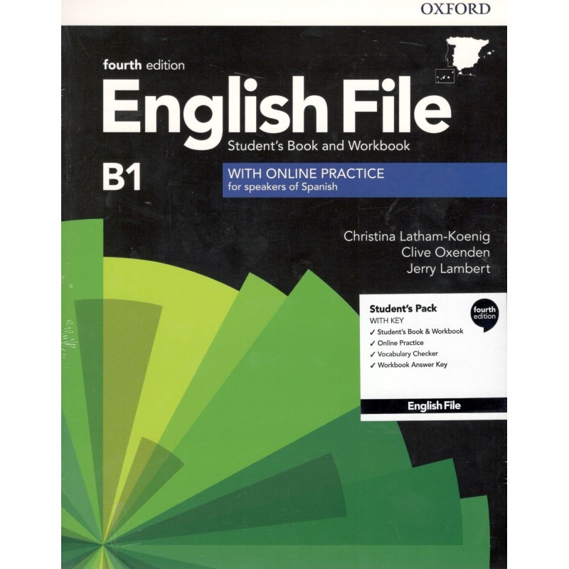 ENGLISH FILE INTERMEDIATE STUDENTS BOOK AND  WORKBOOK WITHi KEY WITH ONLINE PRACTICE (novedad curso 2019-20)