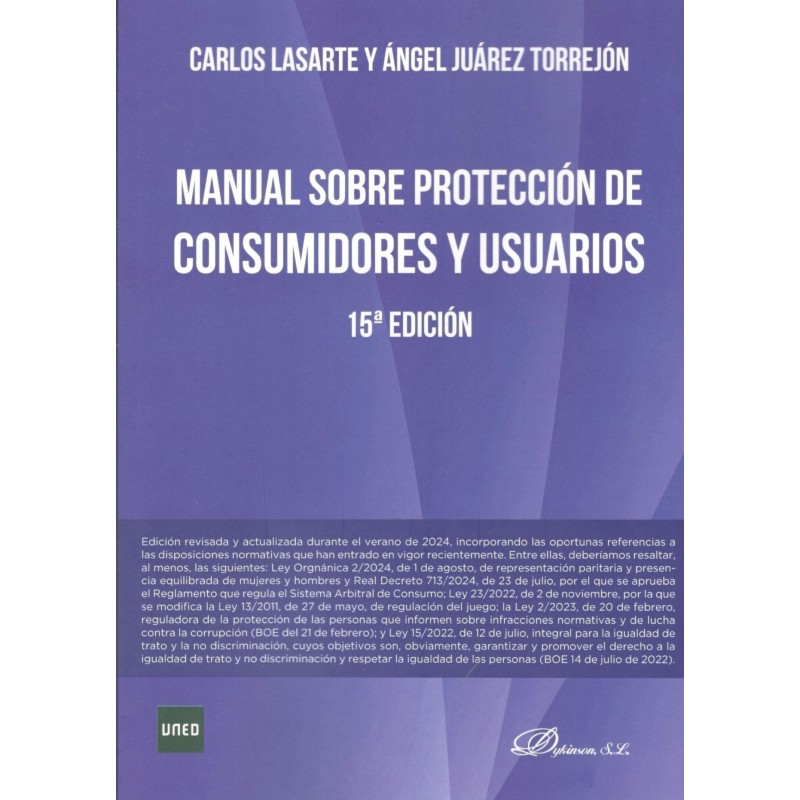 MANUAL SOBRE PROTECCIÓN DE CONSUMIDORES Y USUARIOS (nueva edición curso 2024-25))