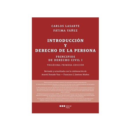 PRINCIPIOS DE DERECHO CIVIL I. INTRODUCCIÓN Y DERECHO DE LA PERSONA (edic. 2026)