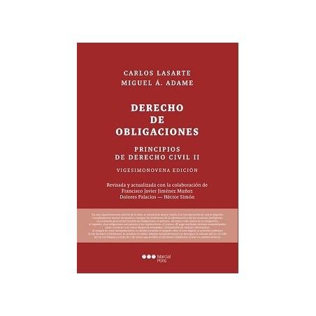 PRINCIPIOS DE DERECHO CIVIL II. DERECHO DE OBLIGACIONES (nueva edición curso 2024-25)