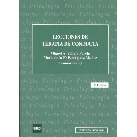 LECCIONES DE TERAPIA DE CONDUCTA (nueva edición curso 2016-17)