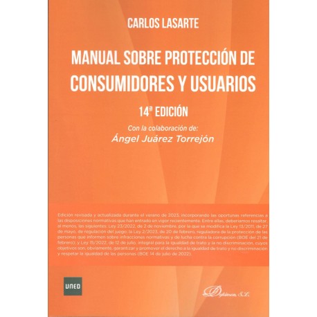 MANUAL SOBRE PROTECCIÓN DE CONSUMIDORES Y USUARIOS (12ª ED.)